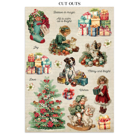 Stamperia Classic Christmas Junk Journal Stickers, Backgrounds, Cut-Outs (SBJK23) Stamperia Classic Christmas Junk Journal Stickers, Backgrounds, Cut-Outs (SBJK23)