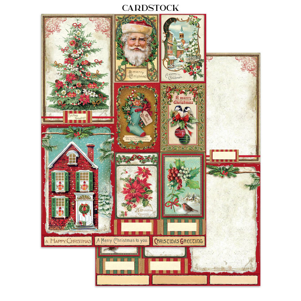 Stamperia Classic Christmas Junk Journal Stickers, Backgrounds, Cut-Outs (SBJK23) Stamperia Classic Christmas Junk Journal Stickers, Backgrounds, Cut-Outs (SBJK23)