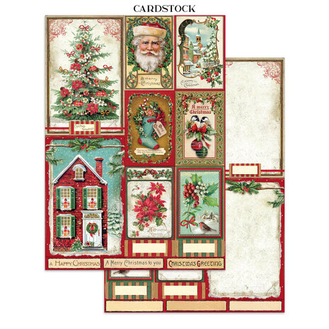 Stamperia Classic Christmas Junk Journal Stickers, Backgrounds, Cut-Outs (SBJK23) Stamperia Classic Christmas Junk Journal Stickers, Backgrounds, Cut-Outs (SBJK23)