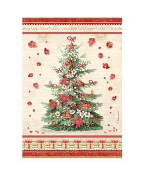 Stamperia Classic Christmas A4 Rice Paper Tree (6pcs) (DFSA41131)