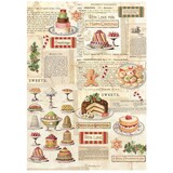 Stamperia Classic Christmas A4 Rice Paper Sweets (6pcs) (DFSA41129)