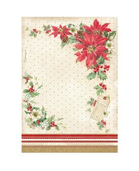Stamperia Classic Christmas A4 Rice Paper Poinsettia (6pcs) (DFSA41130) Stamperia Classic Christmas A4 Rice Paper Poinsettia (6pcs) (DFSA41130)