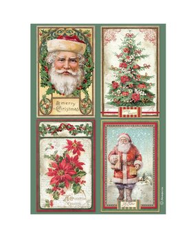 Stamperia Classic Christmas A4 Rice Paper 4 Cards (6pcs) (DFSA41132) Stamperia Classic Christmas A4 Rice Paper 4 Cards (6pcs) (DFSA41132)