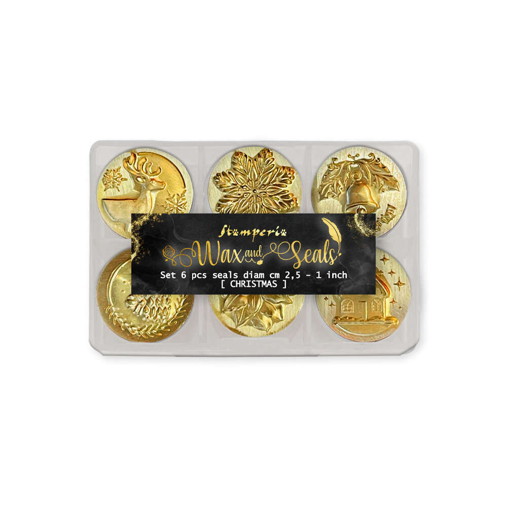 Stamperia Wax and Seals Christmas (6 seals) (WAXSL15) Stamperia Wax and Seals Christmas (6 seals) (WAXSL15)