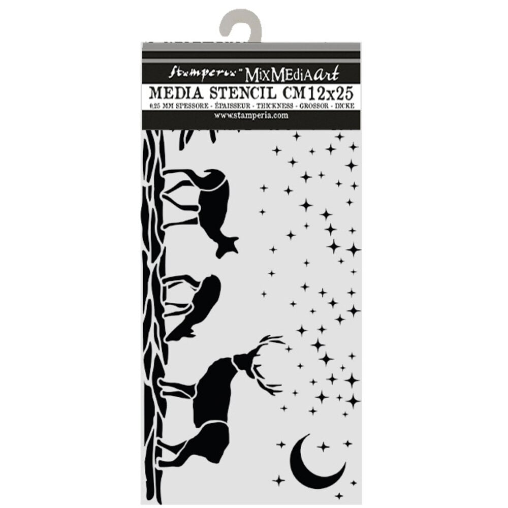 Stamperia Thick Stencils 12x25cm Christmas Deers (KSTDL169)