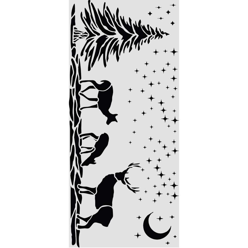 Stamperia Thick Stencils 12x25cm Christmas Deers (KSTDL169)