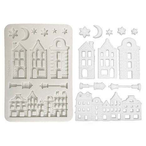 Stamperia A5 Silicon Mould Christmas Village (KACMA616)