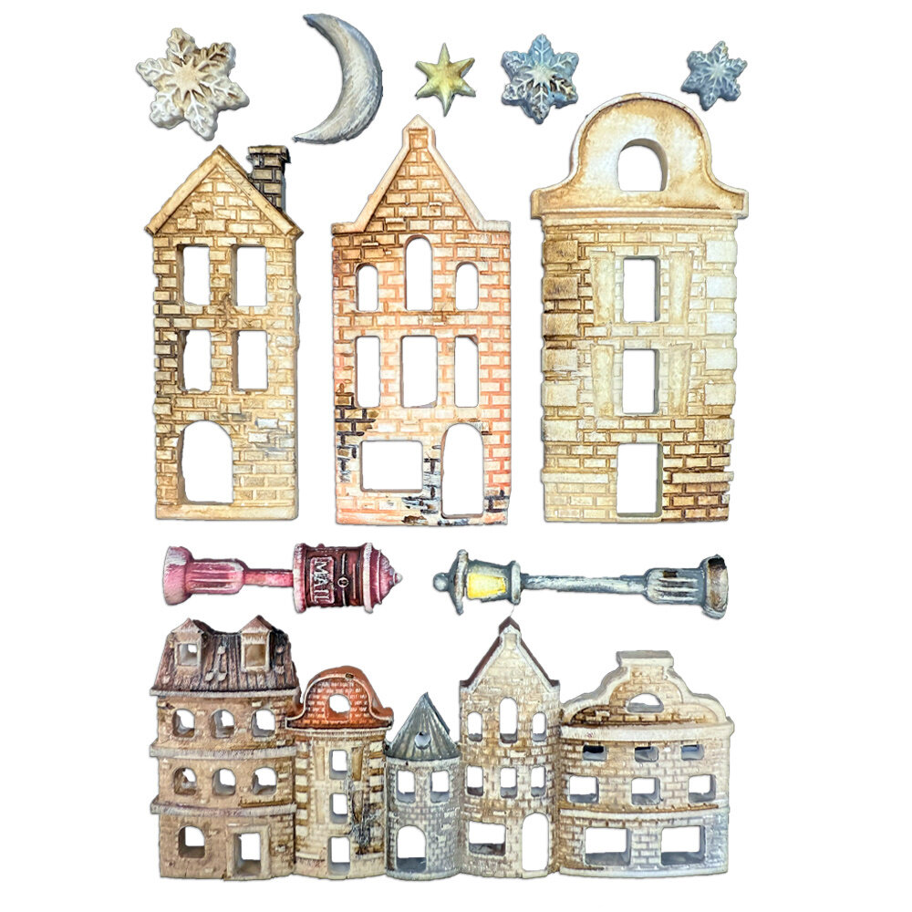 Stamperia A5 Silicon Mould Christmas Village (KACMA616)