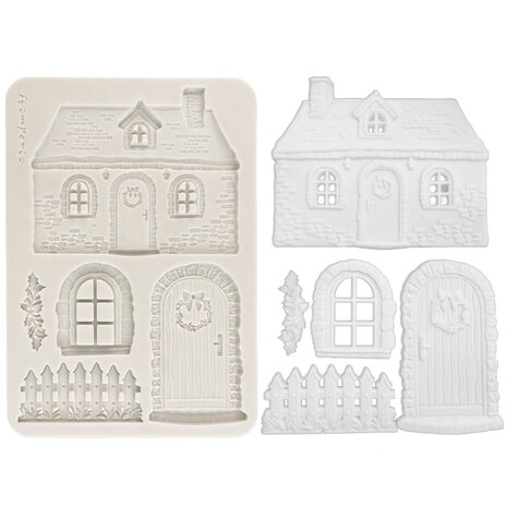 Stamperia A5 Silicon Mould Christmas Cottage (KACMA619)