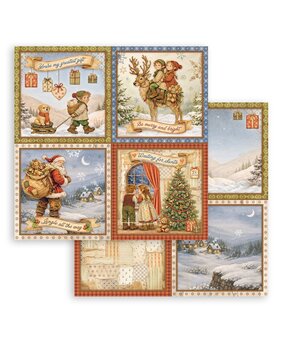Stamperia Silent Night 12x12 Inch Paper Sheet 4 Cards (10pcs) (SBB1168) Stamperia Silent Night 12x12 Inch Paper Sheet 4 Cards (10pcs) (SBB1168)