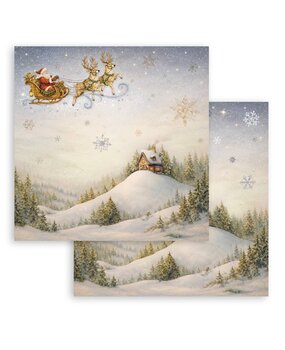 Stamperia Silent Night 12x12 Inch Paper Sheet Santa Claus Sleigh (10pcs) (SBB1164) Stamperia Silent Night 12x12 Inch Paper Sheet Santa Claus Sleigh (10pcs) (SBB1164)