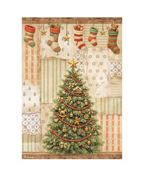 Stamperia Silent Night A4 Rice Paper Christmas Tree (6pcs) (DFSA41140)