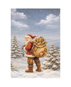 Stamperia Silent Night A4 Rice Paper Santa Claus (6pcs) (DFSA41141)