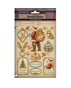 Stamperia Silent Night A5 Colored Wooden Shapes (KLSP205) Stamperia Silent Night A5 Colored Wooden Shapes (KLSP205)