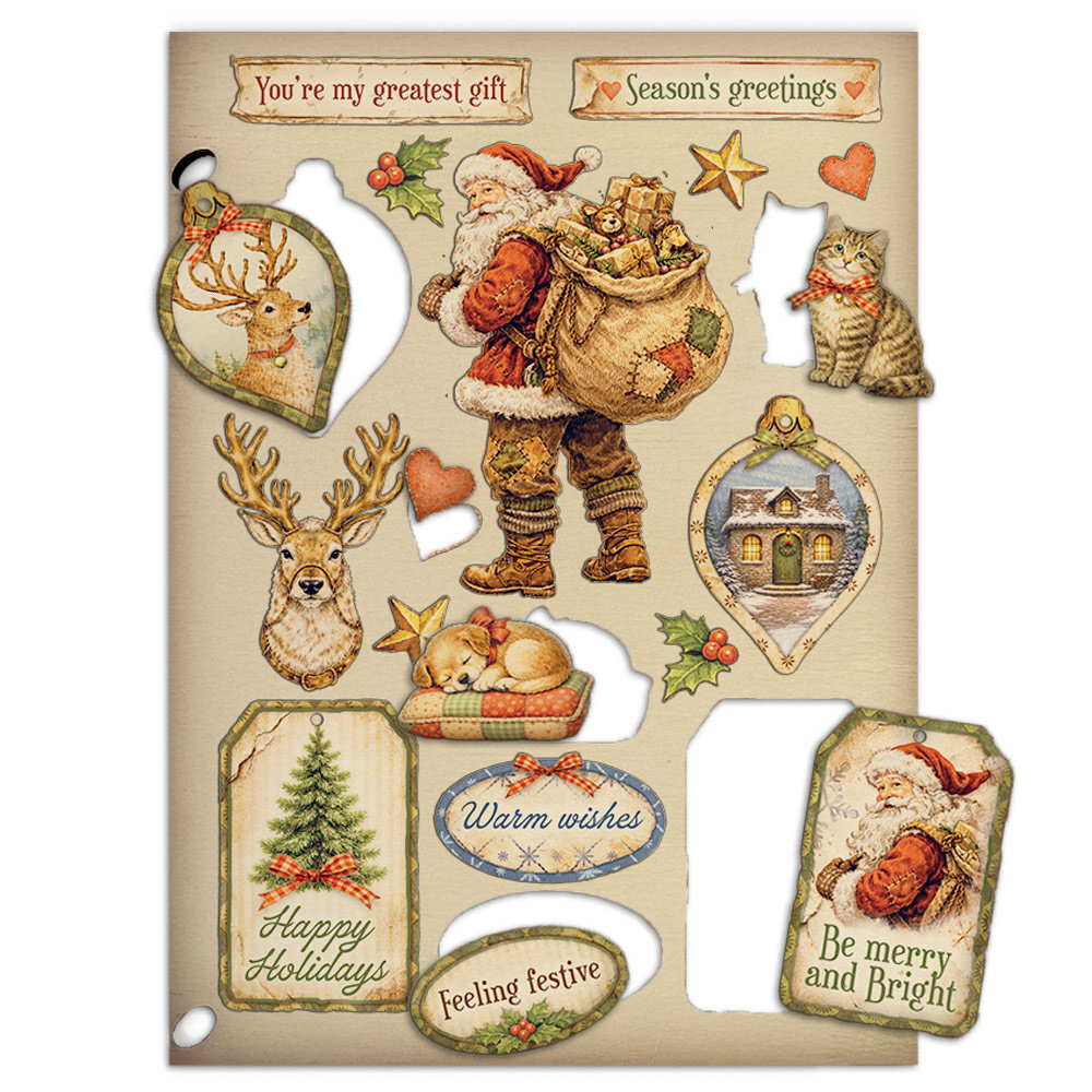 Stamperia Silent Night A5 Colored Wooden Shapes (KLSP205) Stamperia Silent Night A5 Colored Wooden Shapes (KLSP205)