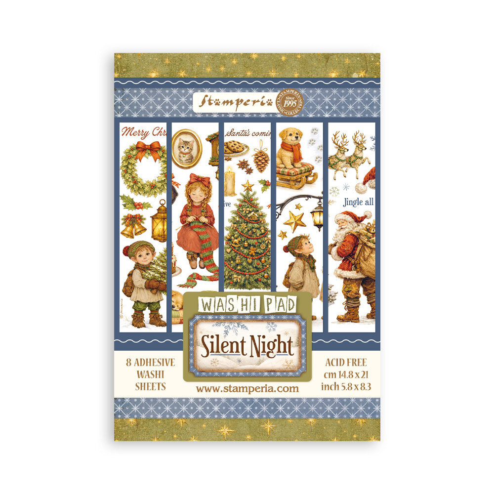 Stamperia Silent Night A5 Washi Pad (8pcs) (SBW35) Stamperia Silent Night A5 Washi Pad (8pcs) (SBW35)