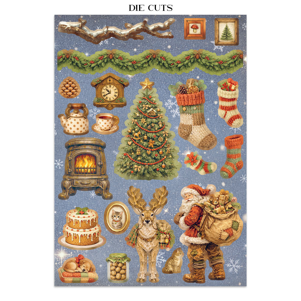 Stamperia Silent Night Junk Journal Stickers, Backgrounds, Cut-Outs (SBJK27) Stamperia Silent Night Junk Journal Stickers, Backgrounds, Cut-Outs (SBJK27)