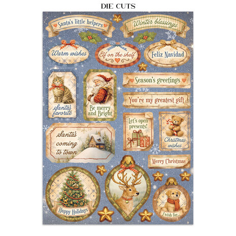 Stamperia Silent Night Junk Journal Stickers, Backgrounds, Cut-Outs (SBJK27) Stamperia Silent Night Junk Journal Stickers, Backgrounds, Cut-Outs (SBJK27)