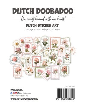 Dutch Doobadoo Whispers of Words Dutch Stickers Art Postage Stamps (491.300.002)