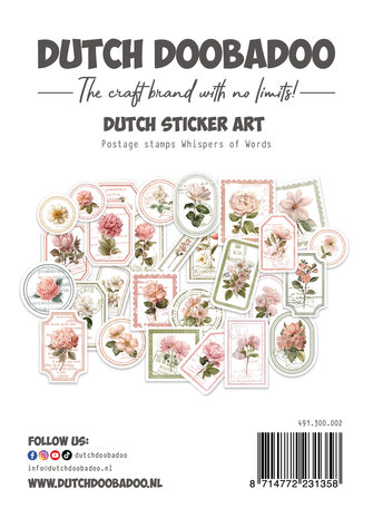 Dutch Doobadoo Whispers of Words Dutch Stickers Art Postage Stamps (491.300.002) Dutch Doobadoo Whispers of Words Dutch Stickers Art Postage Stamps (491.300.002)