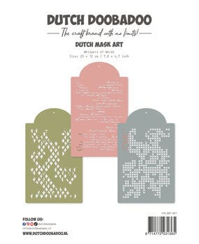 Dutch Doobadoo Whispers of Words Dutch Mask Art Stencils (3pcs) (470.807.001)