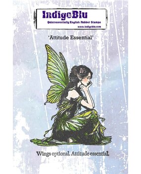IndigoBlu Attitude Essential A6 Red Rubber Stamp (IND1563)