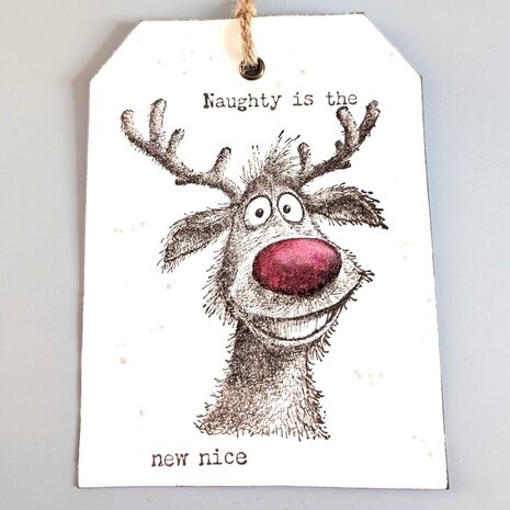 IndigoBlu Cheery Reindeer A6 Red Rubber Stamp (IND1578) IndigoBlu Cheery Reindeer A6 Red Rubber Stamp (IND1578)