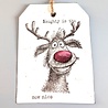 IndigoBlu Cheery Reindeer A6 Red Rubber Stamp (IND1578) IndigoBlu Cheery Reindeer A6 Red Rubber Stamp (IND1578)
