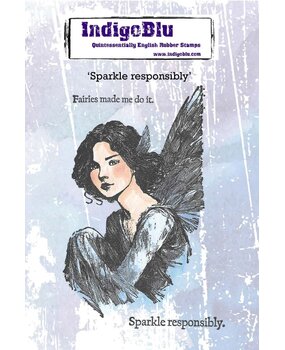 IndigoBlu Sparkle A6 Red Rubber Stamp (IND1562)
