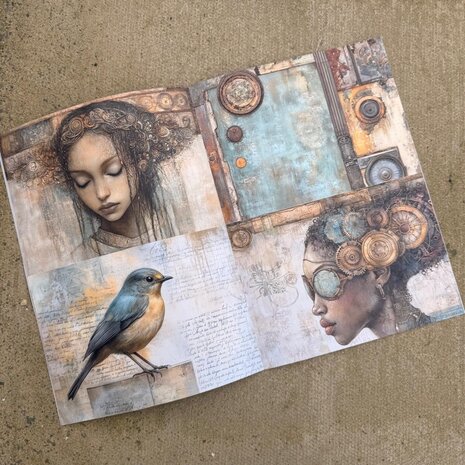IndigoBlu Vintage Blue Steam A4 Paper Book (IND1530) IndigoBlu Vintage Blue Steam A4 Paper Book (IND1530)