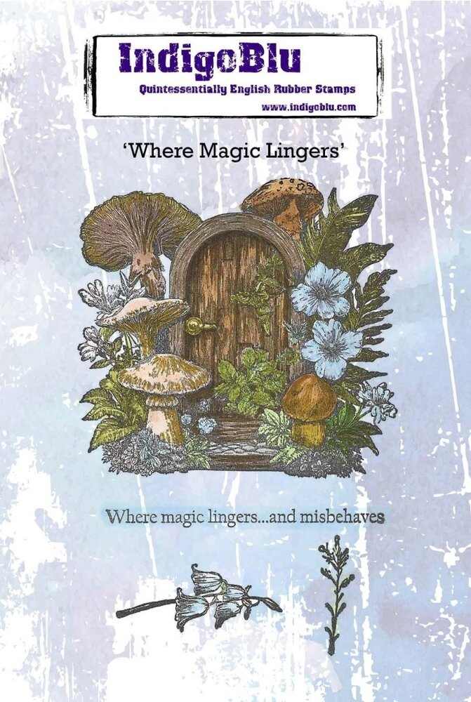 IndigoBlu Where Magic Lingers A6 Red Rubber Stamp (IND1564) IndigoBlu Where Magic Lingers A6 Red Rubber Stamp (IND1564)