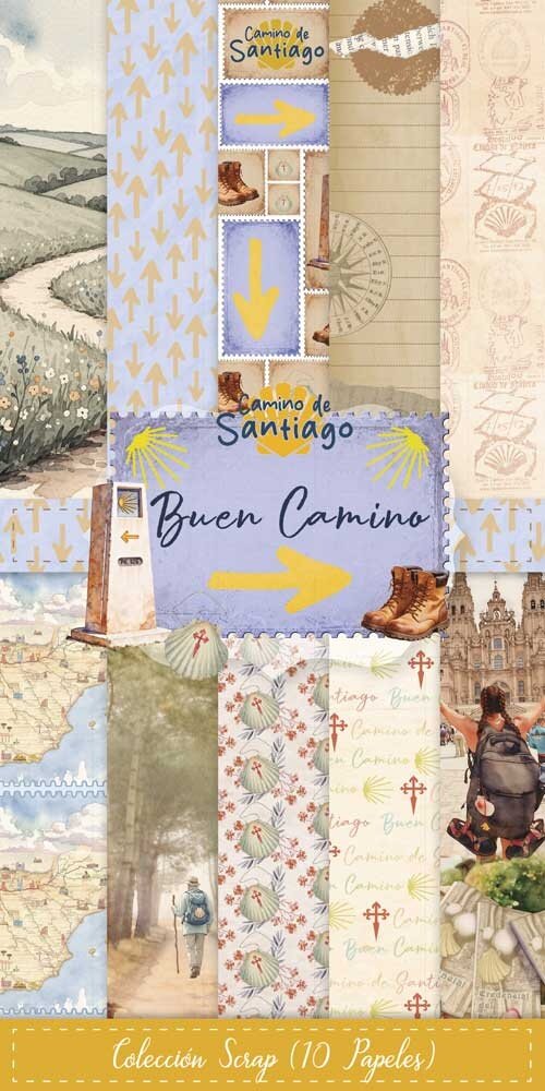 Papers For You Buen Camino 6x12 Inch Scrap Paper Pack (10pcs) (PFY-16351) Papers For You Buen Camino 6x12 Inch Scrap Paper Pack (10pcs) (PFY-16351)
