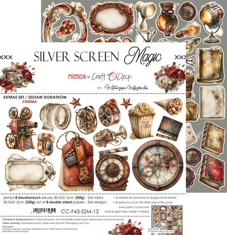 Craft O'Clock Silver Screen Magic Extras Set Mix by Katarzyna Kedzierska (CC-F43-SSM-13) Craft O'Clock Silver Screen Magic Extras Set Mix by Katarzyna Kedzierska (CC-F43-SSM-13)