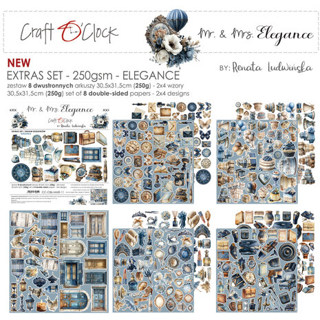 Craft O'Clock Mr. & Mrs. Elegance Extras Set Elegance by Renata Ludwinska (CC-C86-MME-11) Craft O'Clock Mr. & Mrs. Elegance Extras Set Elegance by Renata Ludwinska (CC-C86-MME-11)