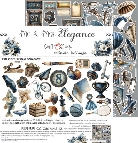Craft O'Clock Mr. & Mrs. Elegance Extras Set Hobby by Renata Ludwinska (CC-C86-MME-12)