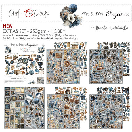 Craft O'Clock Mr. & Mrs. Elegance Extras Set Hobby by Renata Ludwinska (CC-C86-MME-12)