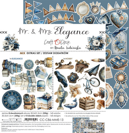 Craft O'Clock Mr. & Mrs. Elegance Extras Set Mix by Renata Ludwinska (CC-C86-MME-13) Craft O'Clock Mr. & Mrs. Elegance Extras Set Mix by Renata Ludwinska (CC-C86-MME-13)