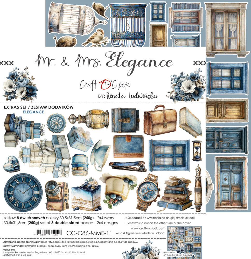 Craft O'Clock Mr. & Mrs. Elegance Extras Set Mix by Renata Ludwinska (CC-C86-MME-13) Craft O'Clock Mr. & Mrs. Elegance Extras Set Mix by Renata Ludwinska (CC-C86-MME-13)
