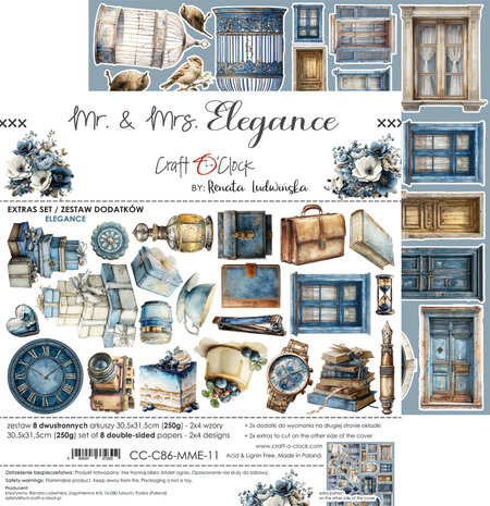 Craft O'Clock Mr. & Mrs. Elegance Extras Set Mix by Renata Ludwinska (CC-C86-MME-13) Craft O'Clock Mr. & Mrs. Elegance Extras Set Mix by Renata Ludwinska (CC-C86-MME-13)