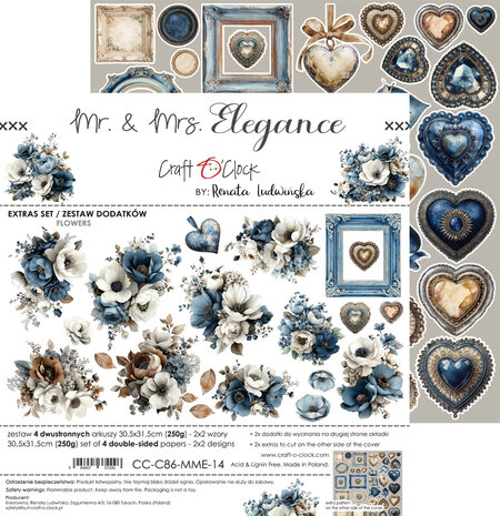 Craft O'Clock Mr. & Mrs. Elegance Extras Set Flowers by Renata Ludwinska (CC-C86-MME-14) Craft O'Clock Mr. & Mrs. Elegance Extras Set Flowers by Renata Ludwinska (CC-C86-MME-14)