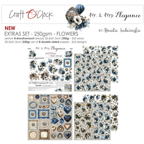 Craft O'Clock Mr. & Mrs. Elegance Extras Set Flowers by Renata Ludwinska (CC-C86-MME-14) Craft O'Clock Mr. & Mrs. Elegance Extras Set Flowers by Renata Ludwinska (CC-C86-MME-14)