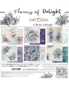 Craft O'Clock Flowers of Delight 12x12 Inch Paper Set by Renata Ludwinska (CC-C85-FOD-00) Craft O'Clock Flowers of Delight 12x12 Inch Paper Set by Renata Ludwinska (CC-C85-FOD-00)