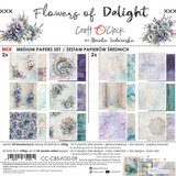 Craft O'Clock Flowers of Delight 8x8 Inch Medium Mix Paper Set by Renata Ludwinska (CC-C85-FOD-09)