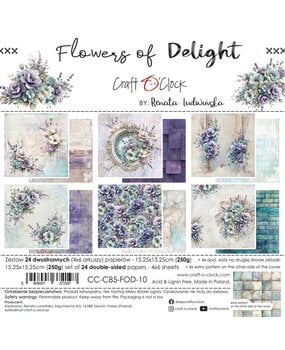 Craft O'Clock Flowers of Delight 6x6 Inch Paper Set by Renata Ludwinska (CC-C85-FOD-10)