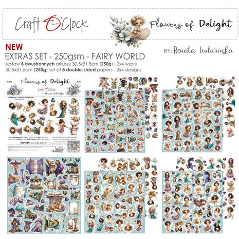 Craft O'Clock Flowers of Delight Extras Set Fairy World by Renata Ludwinska (CC-C85-FOD-11)