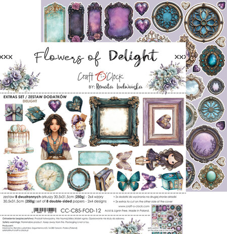 Craft O'Clock Flowers of Delight Extras Set Delight by Renata Ludwinska (CC-C85-FOD-12) Craft O'Clock Flowers of Delight Extras Set Delight by Renata Ludwinska (CC-C85-FOD-12)
