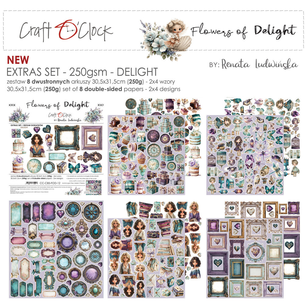 Craft O'Clock Flowers of Delight Extras Set Delight by Renata Ludwinska (CC-C85-FOD-12) Craft O'Clock Flowers of Delight Extras Set Delight by Renata Ludwinska (CC-C85-FOD-12)