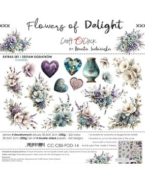 Craft O'Clock Flowers of Delight Extras Set Flowers by Renata Ludwinska (CC-C85-FOD-14)