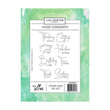Lisa Horton Crafts Stamp and Die Set Huge Congratulations (LHCCD378)