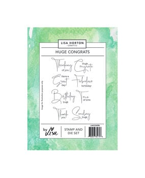 Lisa Horton Crafts Stamp and Die Set Huge Congratulations (LHCCD378)